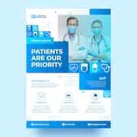 Free vector gradient healthcare establishment poster