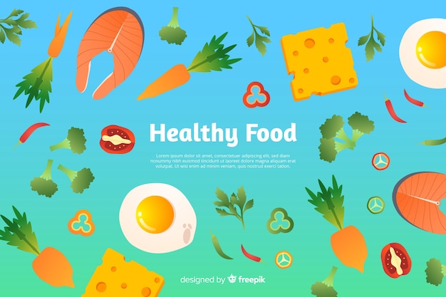 Free vector gradient healthy food background