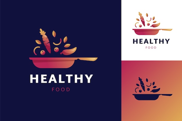 Free vector gradient healthy food logo