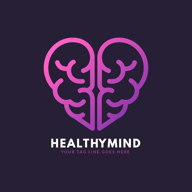 Free vector gradient healthy mind logo