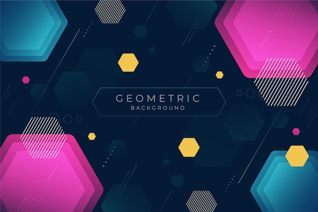 Free vector gradient hexagonal background