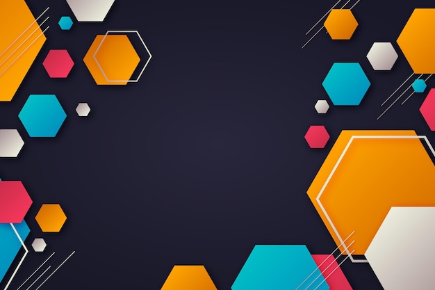 Gradient hexagonal background