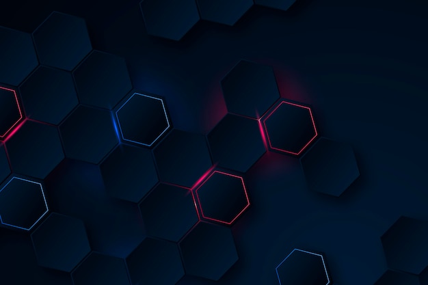 Free vector gradient hexagonal background