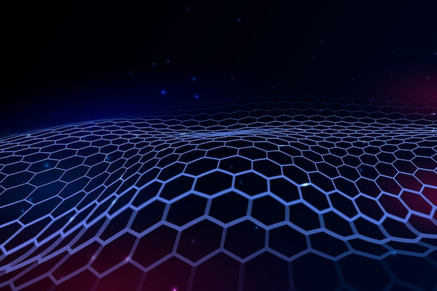 Free vector gradient hexagonal background