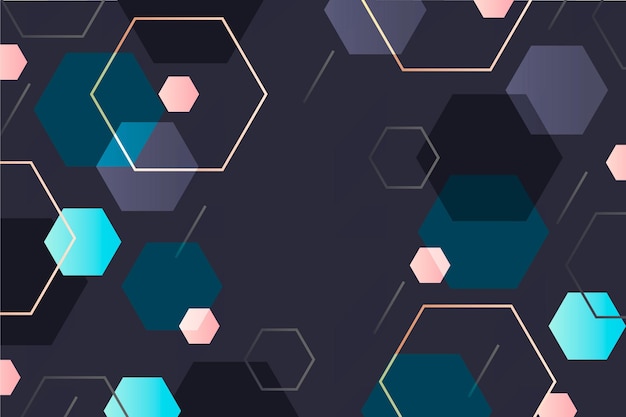 Gradient hexagonal background