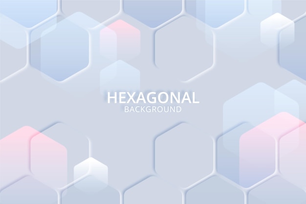 Gradient hexagonal background