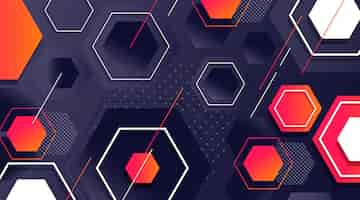 Free vector gradient hexagonal background