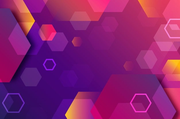 Gradient hexagonal background