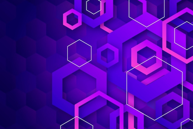 Free vector gradient hexagonal background