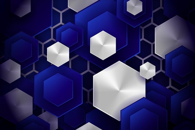 Gradient hexagonal background