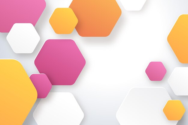 Gradient hexagonal background