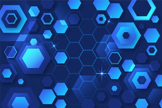 Free vector gradient hexagonal background