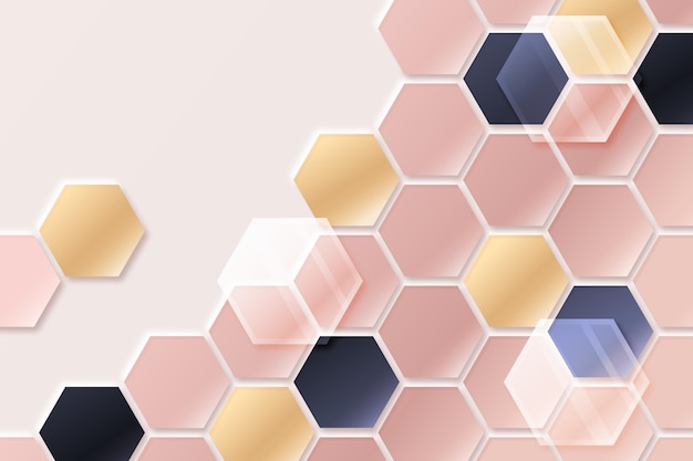 Gradient hexagonal background