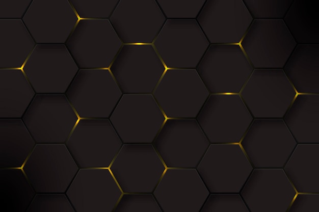 Free vector gradient hexagonal background