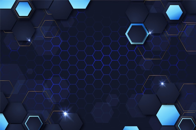 Free vector gradient hexagonal background