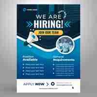 Free vector gradient hiring poster template