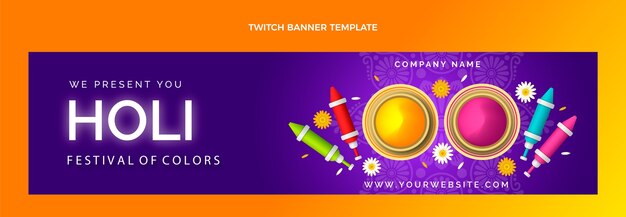 Gradient holi twitch banner