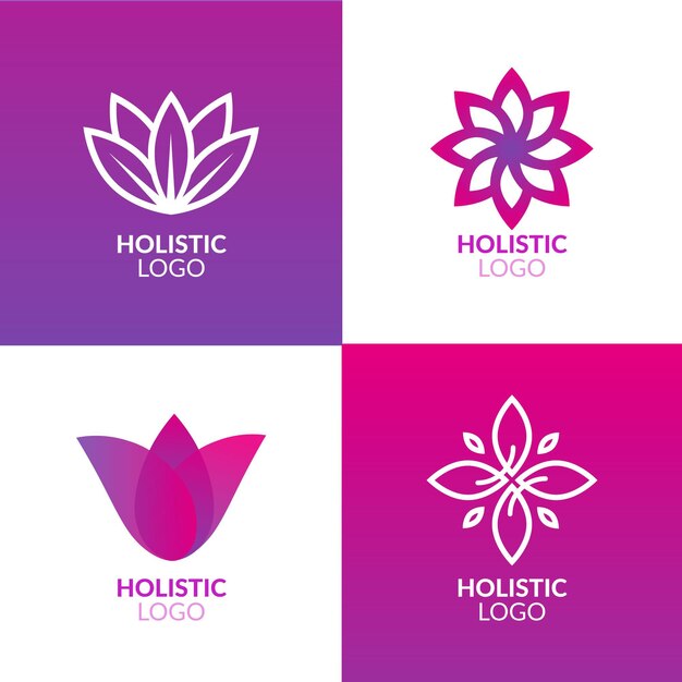 Gradient holistic logo collection