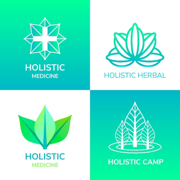 Gradient holistic logo collection