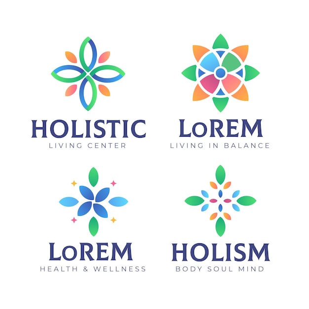 Gradient holistic logo collection