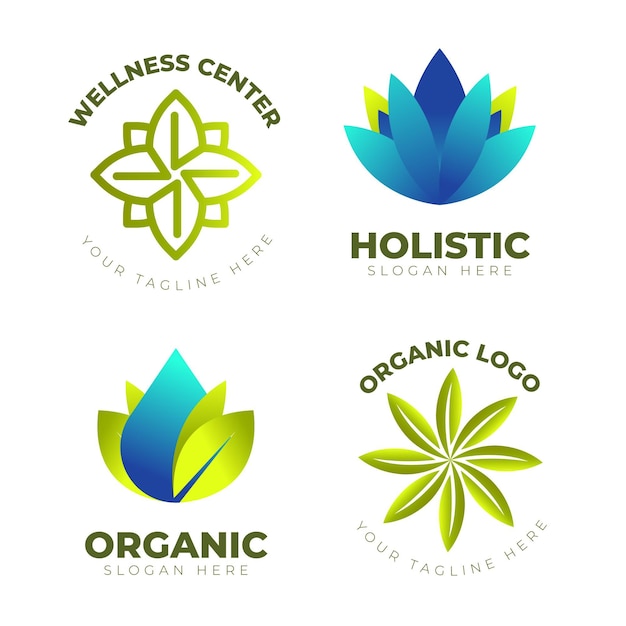 Gradient holistic logo pack