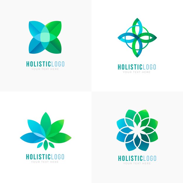 Набор градиентных холистических логотипов