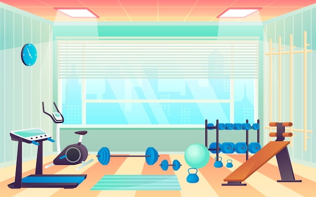 Gradient home gym illustrated