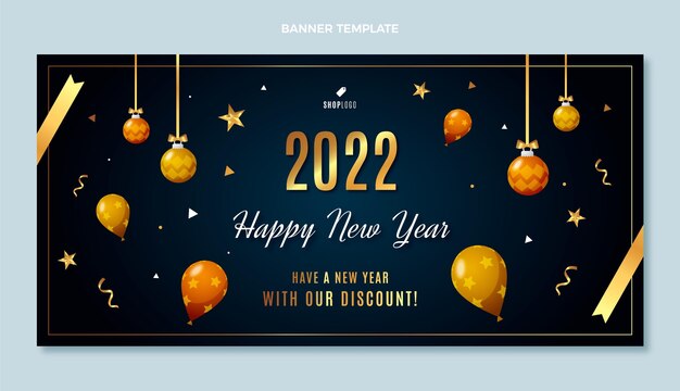 Gradient horizontal banner template