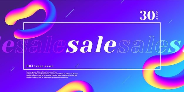 Free vector gradient horizontal sale banner