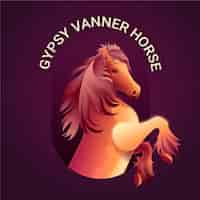 Free vector gradient horse logo design