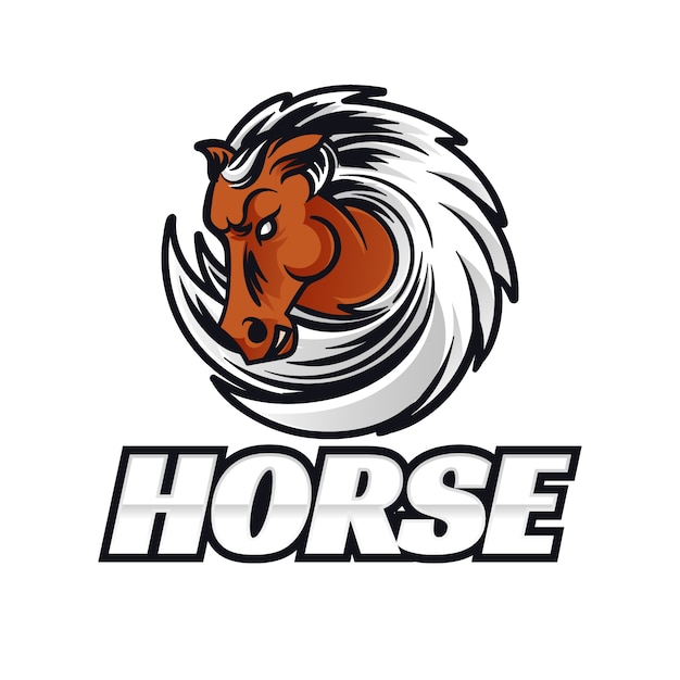 Gradient horse logo design