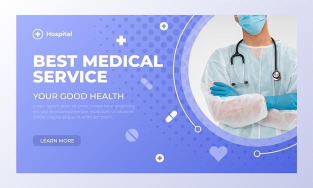 Free vector gradient hospital services webinar