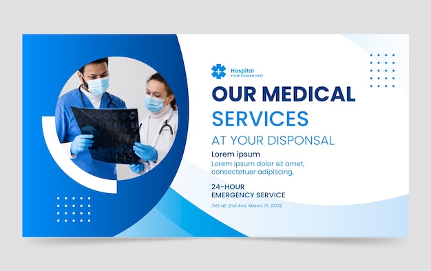 Gradient hospital template design