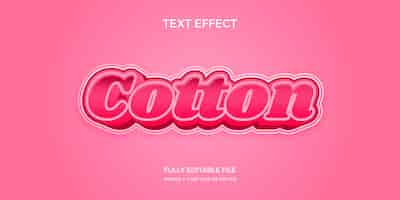 Free vector gradient hot pink cotton text effect