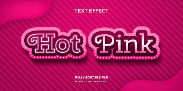 Free vector gradient  hot pink text effect