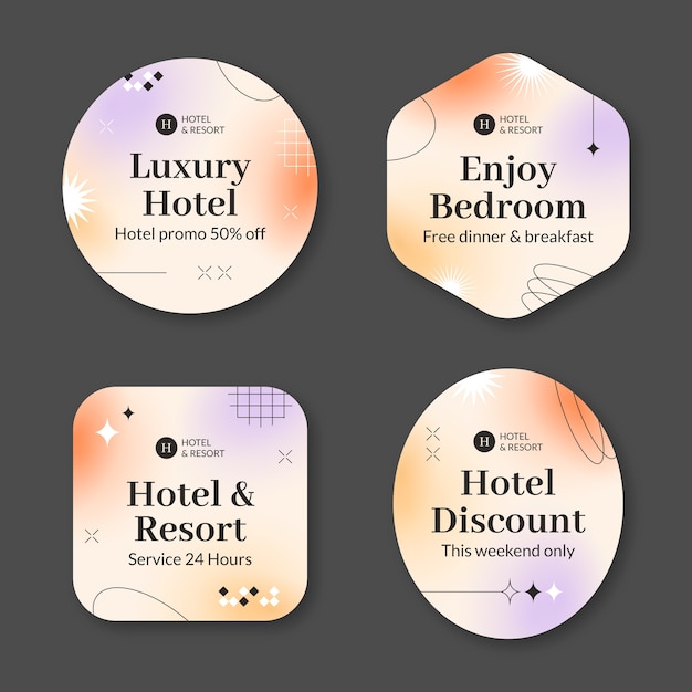 Gradient hotel template design