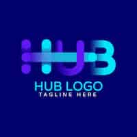 Free vector gradient hub logo design