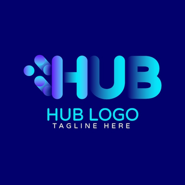 Design del logo dell'hub sfumato