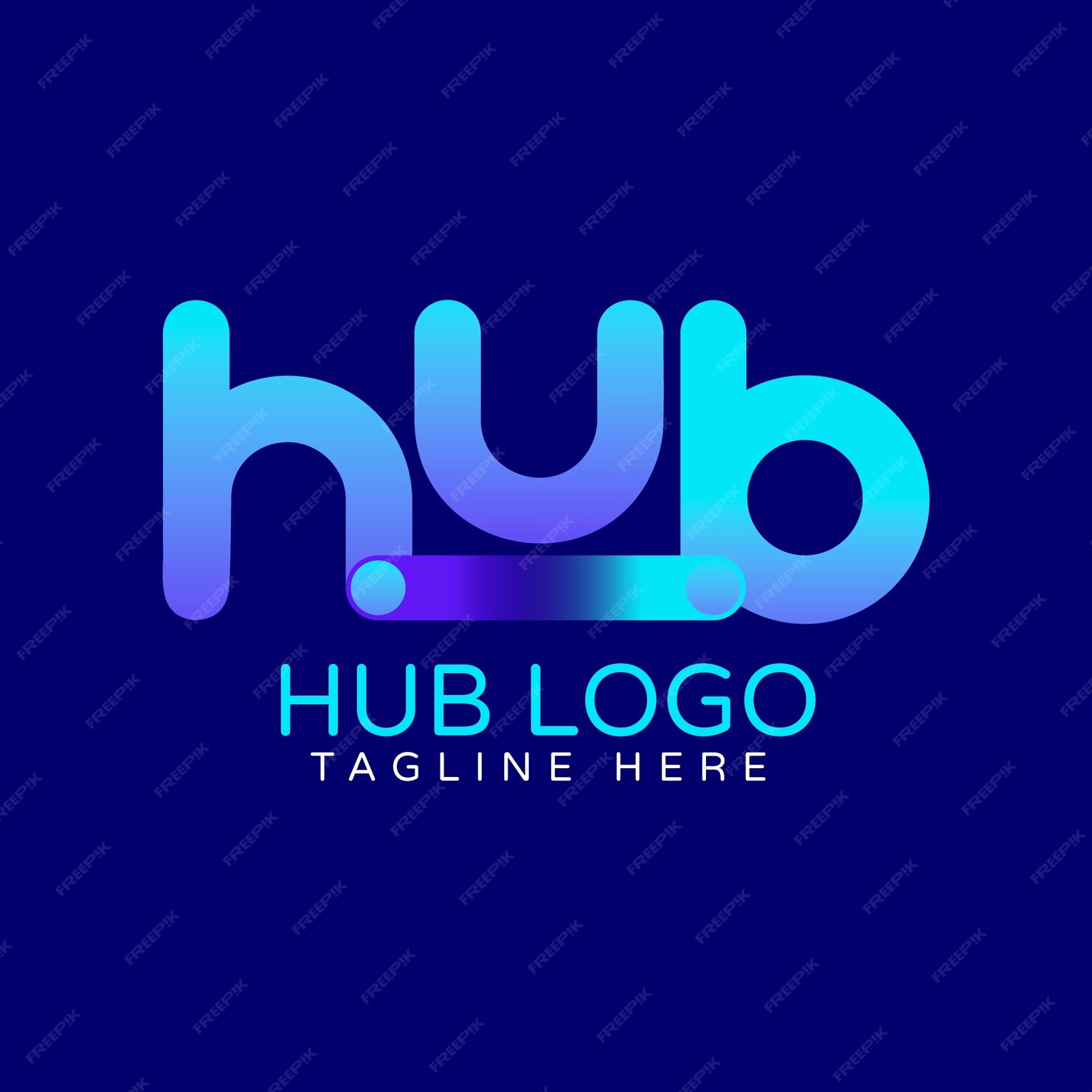 Free Vector | Gradient hub logo design