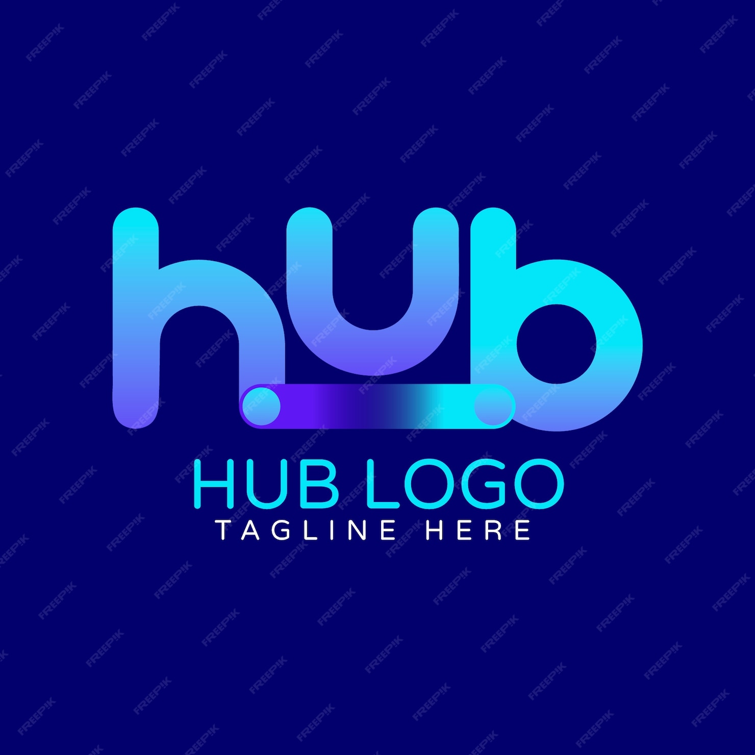 Free Vector | Gradient hub logo design
