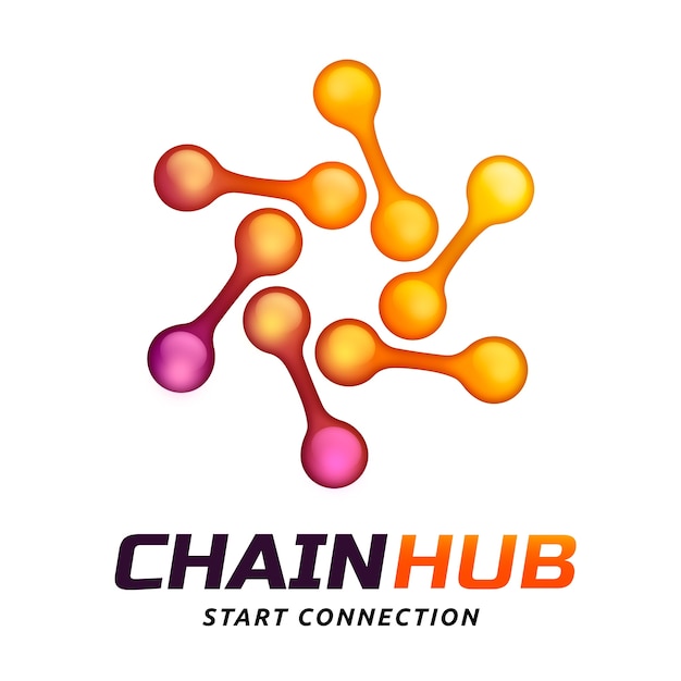 gradient hub logo template