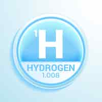 Free vector gradient hydrogen icon design