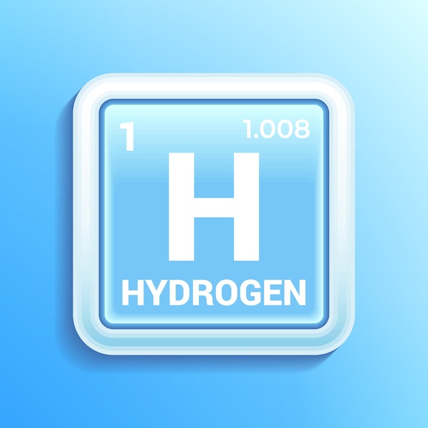 Gradient hydrogen icon design