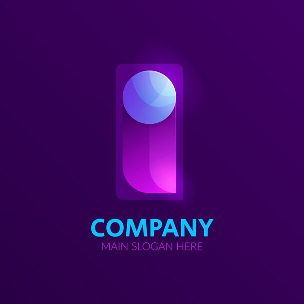 Gradient i letter logo