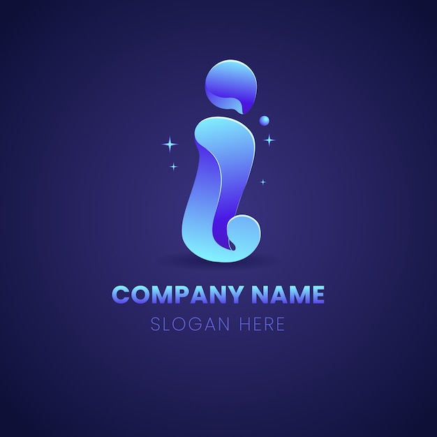 Free vector gradient i logo template