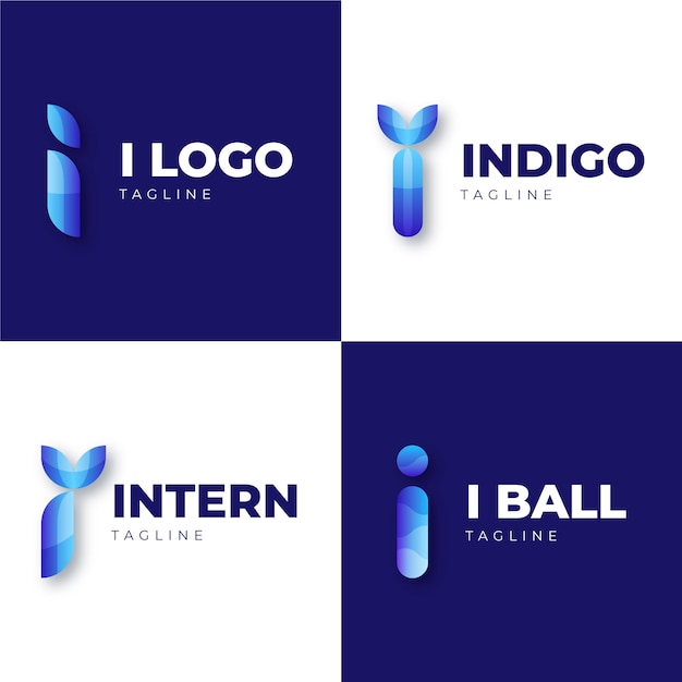 Gradient i logo template