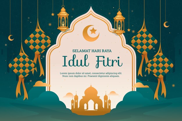 Градиентный фон idul fitri