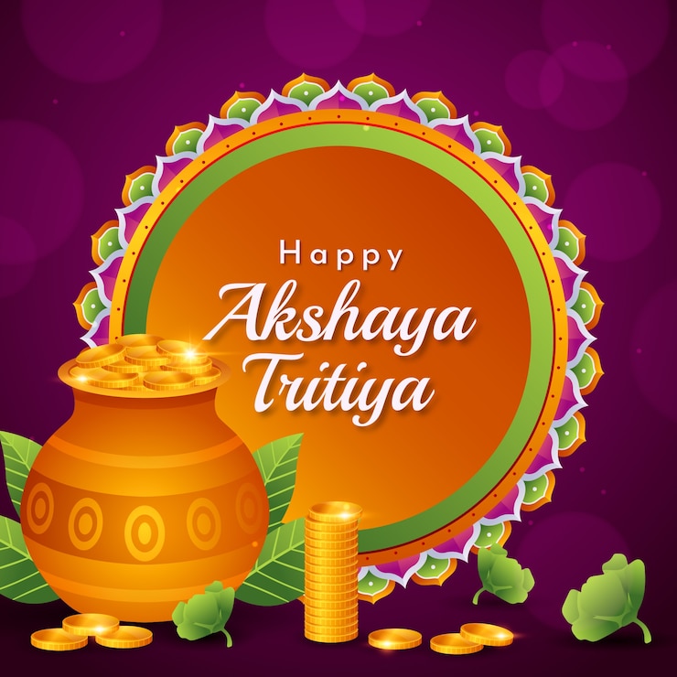 मुफ़्त वेक्टर gradient illustration for akshaya tritiya festival celebration