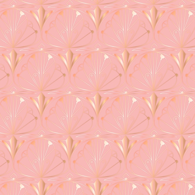 Gradient illustration of art deco pattern