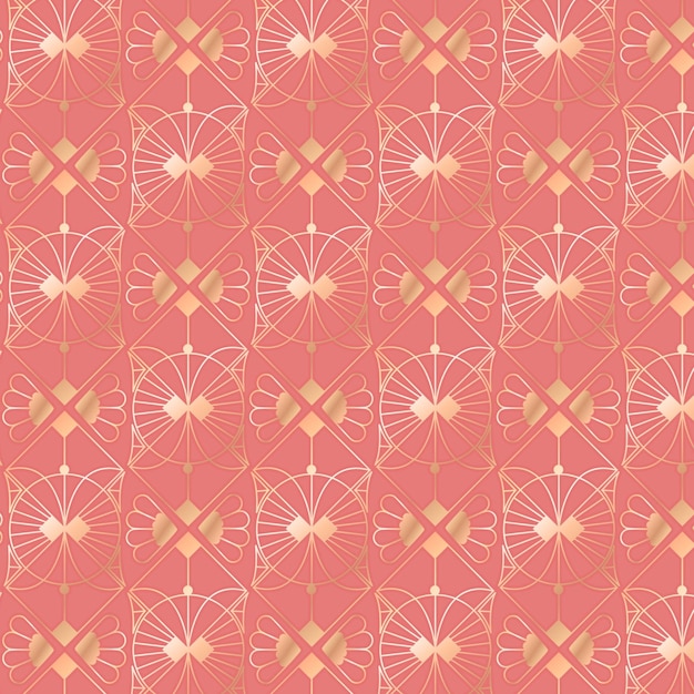 Gradient illustration of art deco pattern